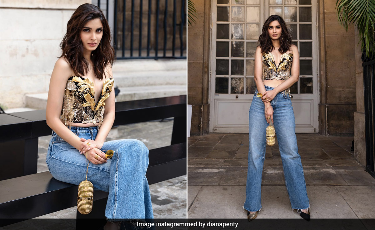 Diana Penty Keeps Her Jeans Close But Her Golden Couture Bustier Even Closer