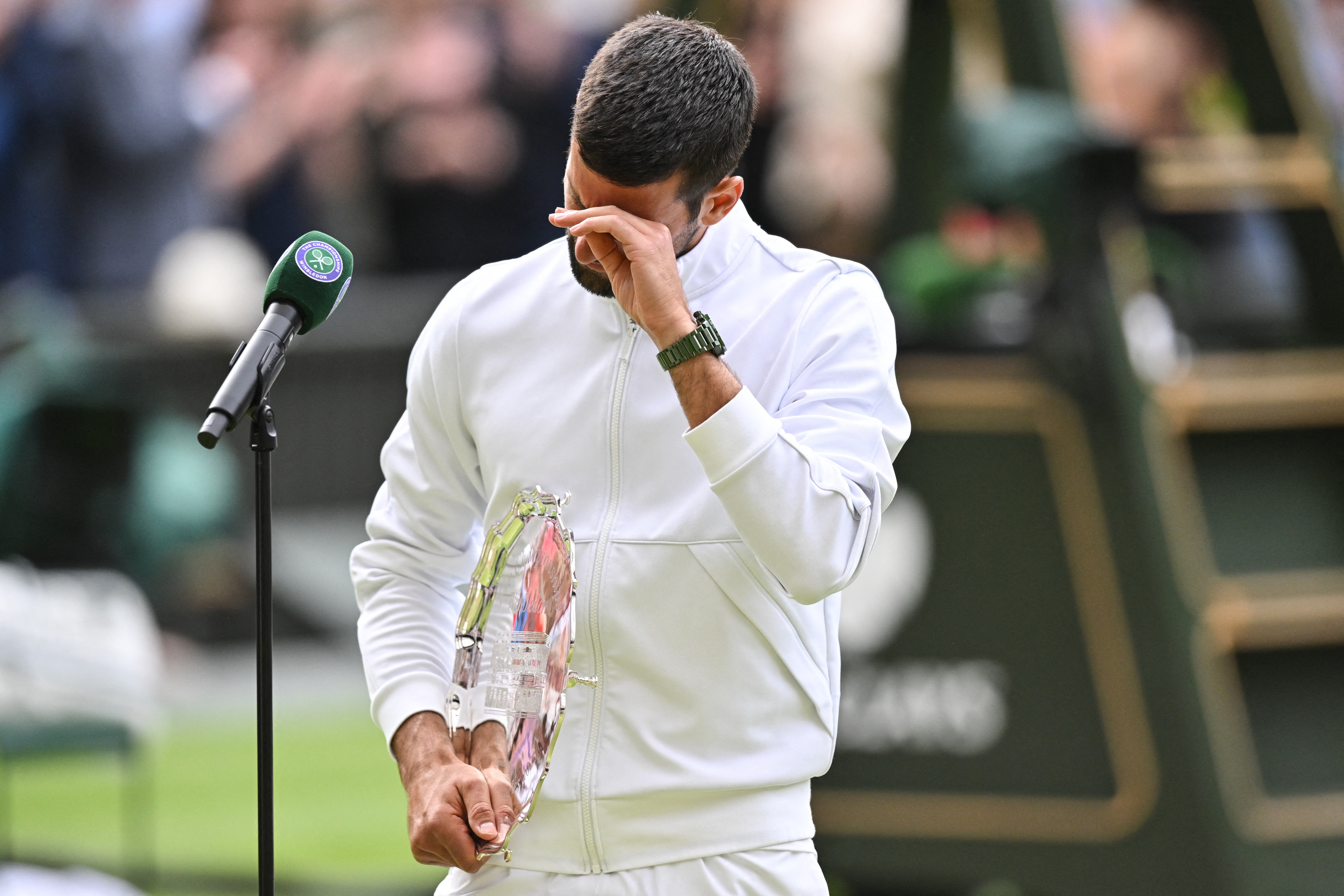 Novak Djokovic Struggles To Control Tears In Emotional Speech After Wimbledon Final Defeat. Watch | Tennis News