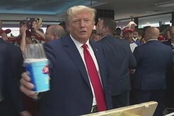 Trump Orders Ice Cream For Supporters At Campaign Stop Trump Orders Ice Cream For Supporters At Campaign Stop