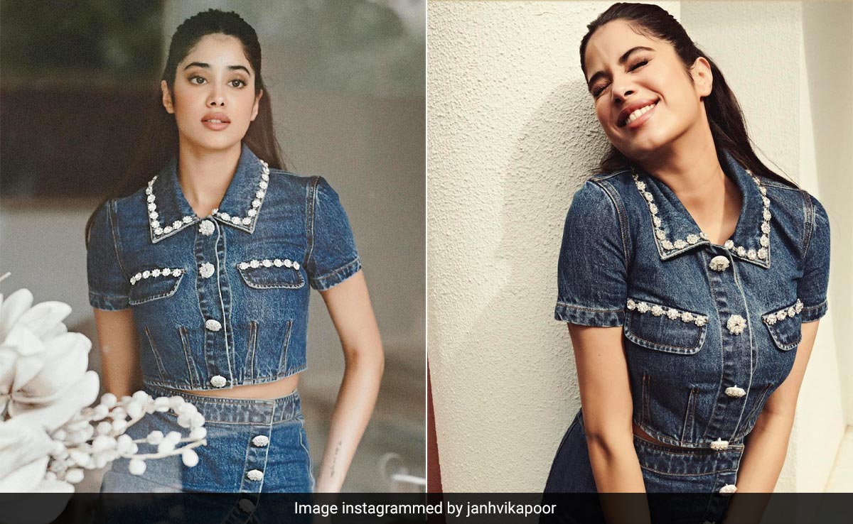 We Didn't Think We Needed A Designer Denim Co-Ord Set In Our Lives Until Janhvi Kapoor Wore Hers