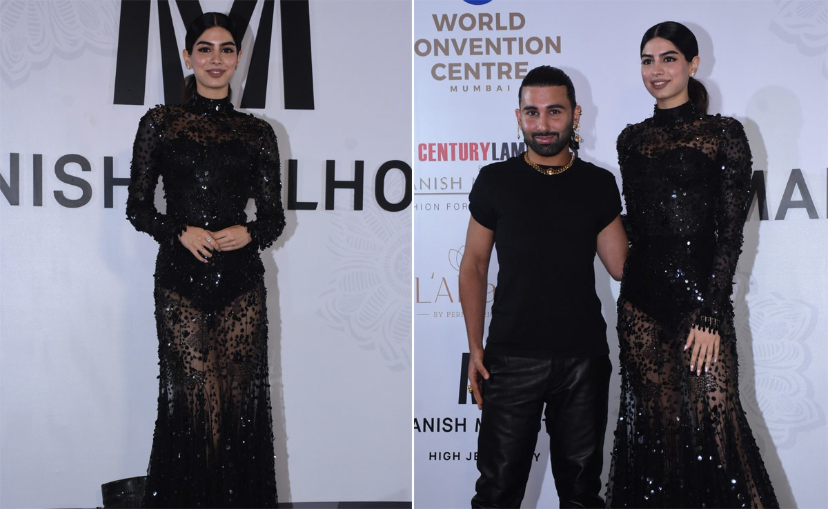 Khushi Kapoor's Embellished Sheer Gown Is Definitely Not Your Ordinary Little Black Dress