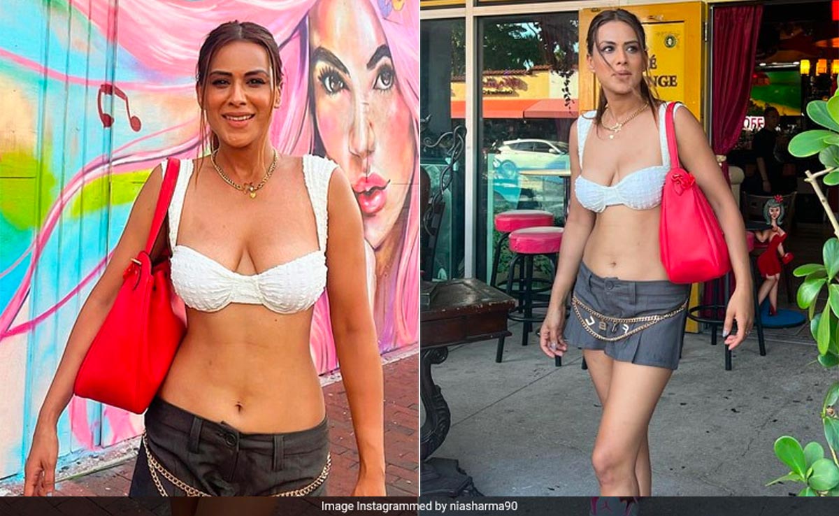 Nia Sharma's Swim Top And Skirt On A Hot Day In Miami Is Summer Served On A Sizzler
