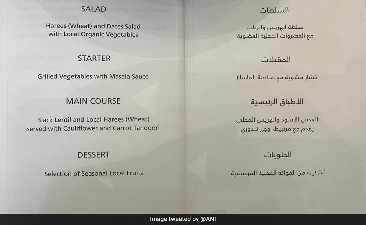 Dates Salad, Carrot Tandoori And More In Vegetarian Menu For PM Modi In UAE