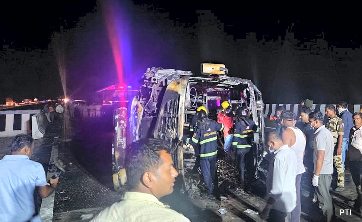 Maharashtra Bus Got Pollution Certificate 9 Hours After Horrific Crash