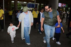 Done With European Holiday, Kareena-Saif And Their Kids Return To Mumbai Done With European Holiday, Kareena-Saif And Their Kids Return To Mumbai