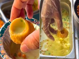 Watch: Pani Puri Filled With Kadhi In Ahmedabad Makes Internet Cringe Watch: Pani Puri Filled With Kadhi In Ahmedabad Makes Internet Cringe