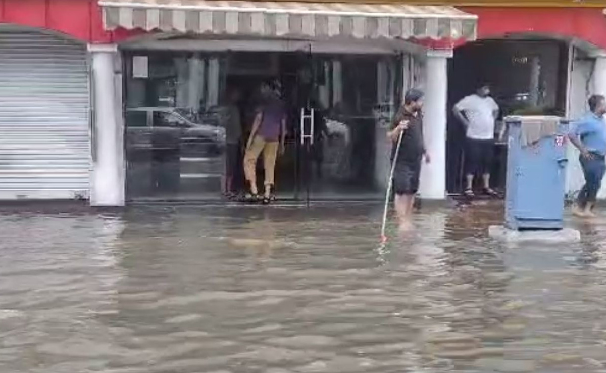 Video: People Walk On Flooded Road At Delhi's Iconic Shopping Area