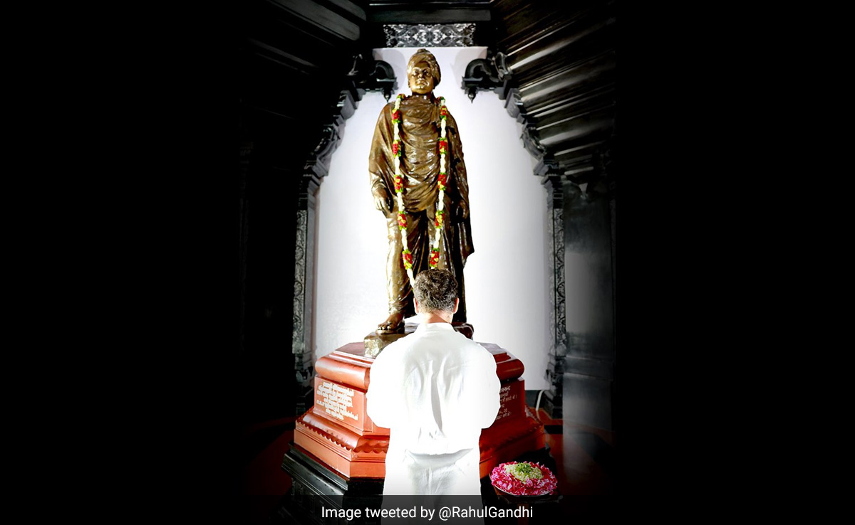 Rahul Gandhi Pays Tribute To Swami Vivekananda On His Death Anniversary