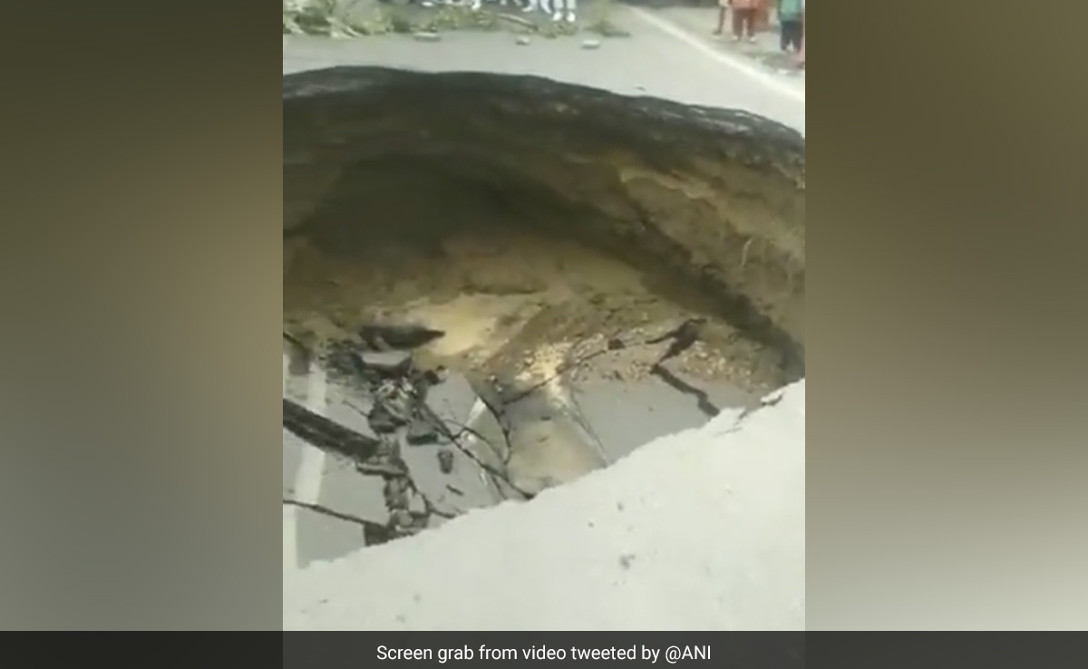 Watch: Road Caves In Delhi's Janakpuri, Leaves 10-Foot Wide Hole