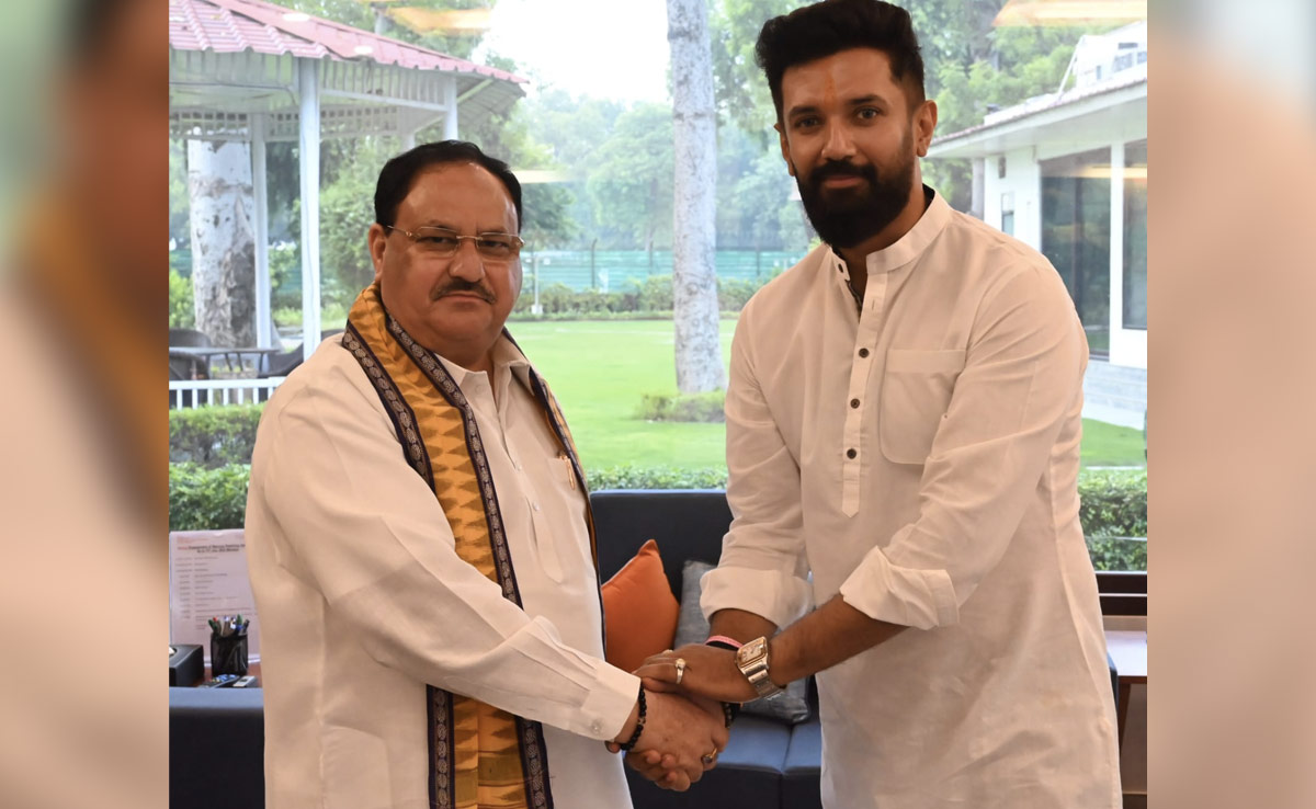 Chirag Paswan Decides To Join NDA, "Welcome To Family," Says BJP Chief