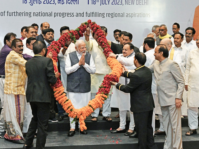 BJP's 38-Party Grand Show Of Strength After 26 Opposition Parties Unite