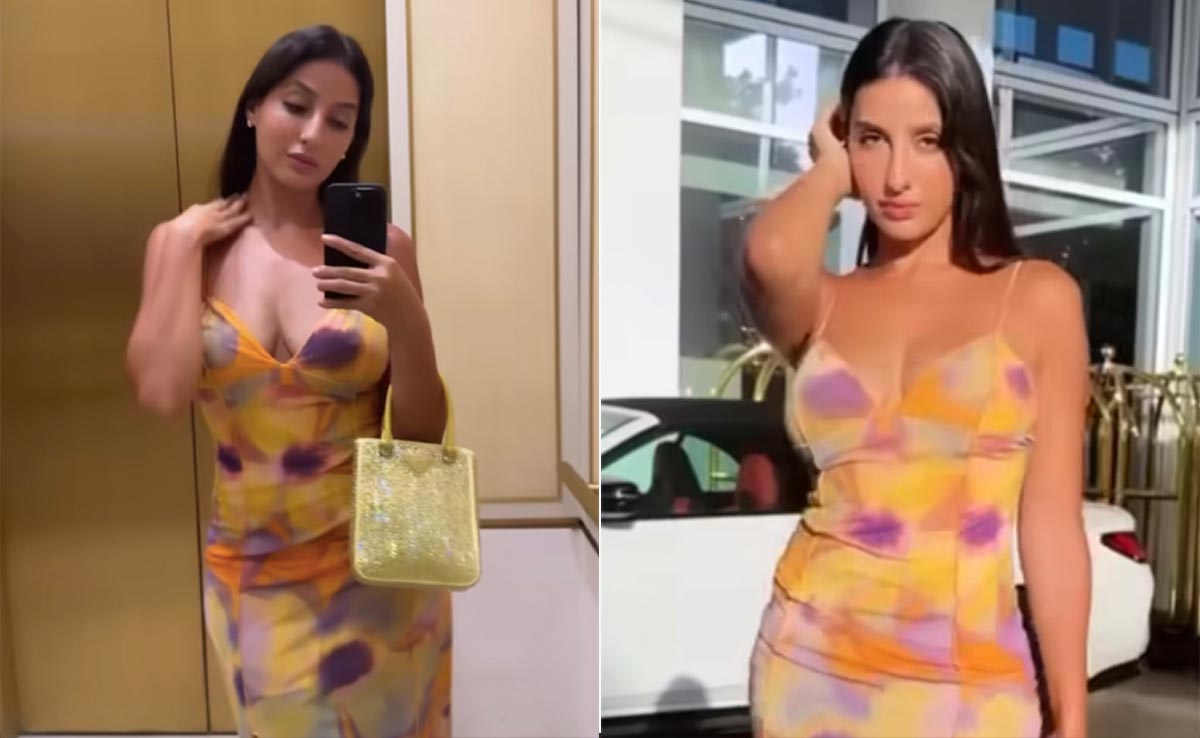 If Miami Looked More Vibrant, It's All Thanks To Nora Fatehi In A Colourful Bodycon Dress