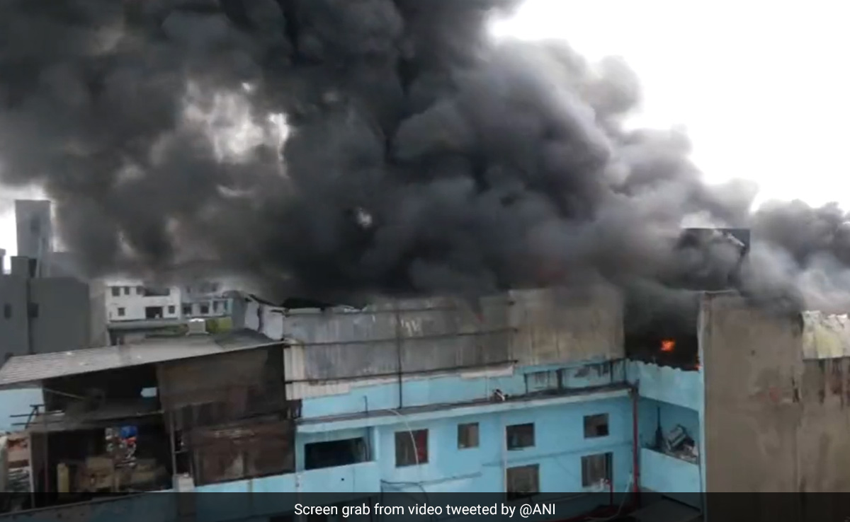Video: Massive Blaze At Delhi Shoe Factory, 13 Fire Engines Rush To Spot