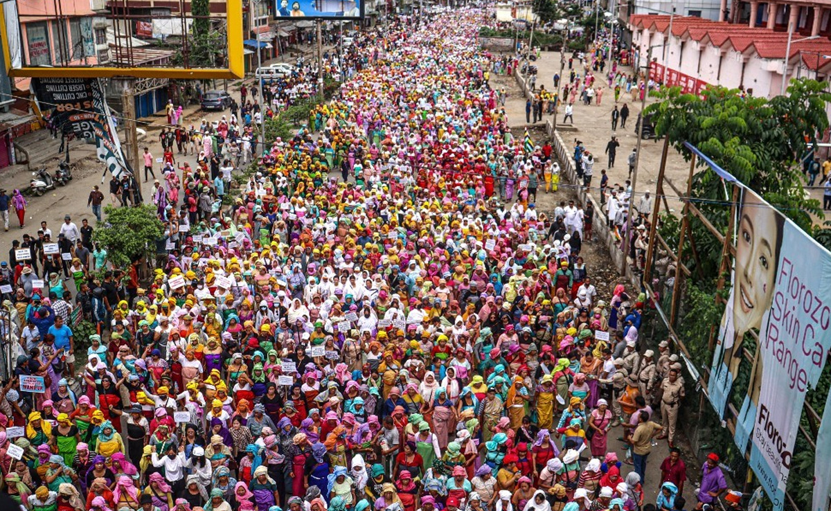 Massive Peace Rally In Manipur Against Insurgents, Division Of State
