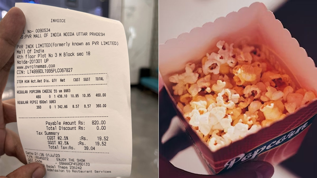 "Unaffordable": Internet Reacts To Expensive Popcorn Bill From Movie Theatre
