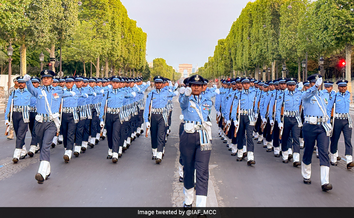 Indian Air Force Contingent Practice In France For Bastille Day Parade