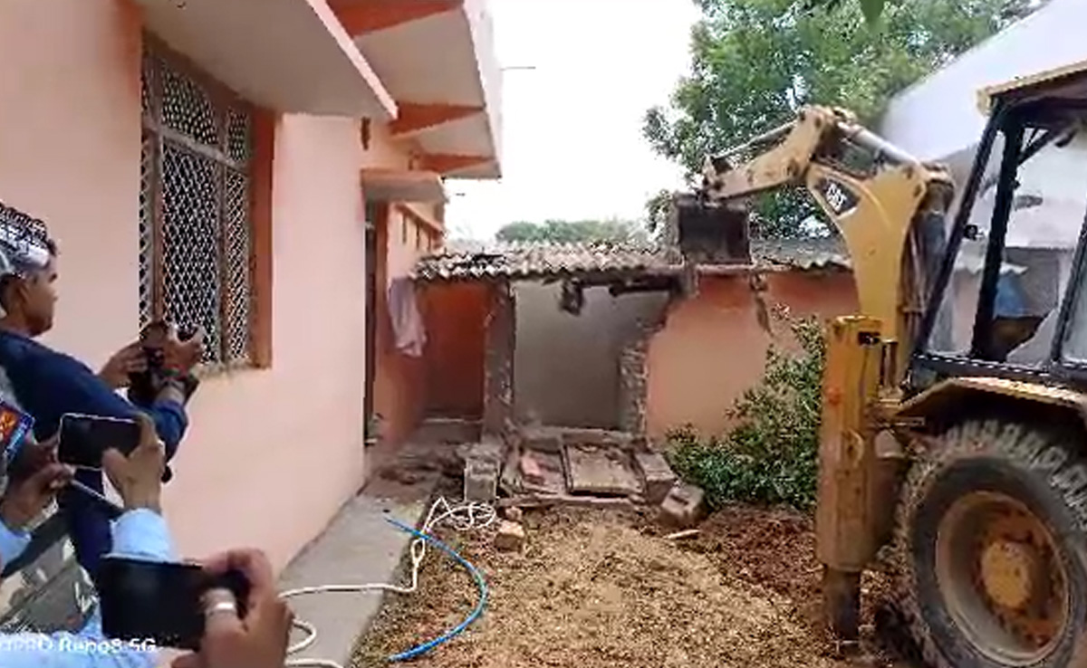 Bulldozer Demolishes Man's Home After He Urinates On Tribal Person