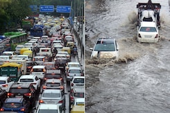 Roads Turn Rivers, Huge Jams In Delhi Roads Turn Rivers, Huge Jams In Delhi