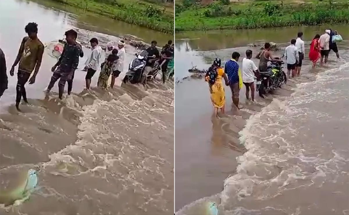 मध्य प्रदेश: जान जोखिम में डालकर मनकुवर नदी पार करने को मजबूर ग्रामीण