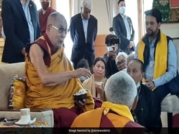 Anurag Thakur Meets Dalai Lama In Ladakh Anurag Thakur Meets Dalai Lama In Ladakh