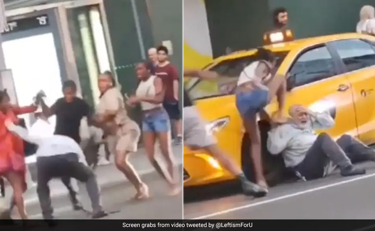 Video: Elderly New York Taxi Driver Brutally Beaten By 5 People After Argument