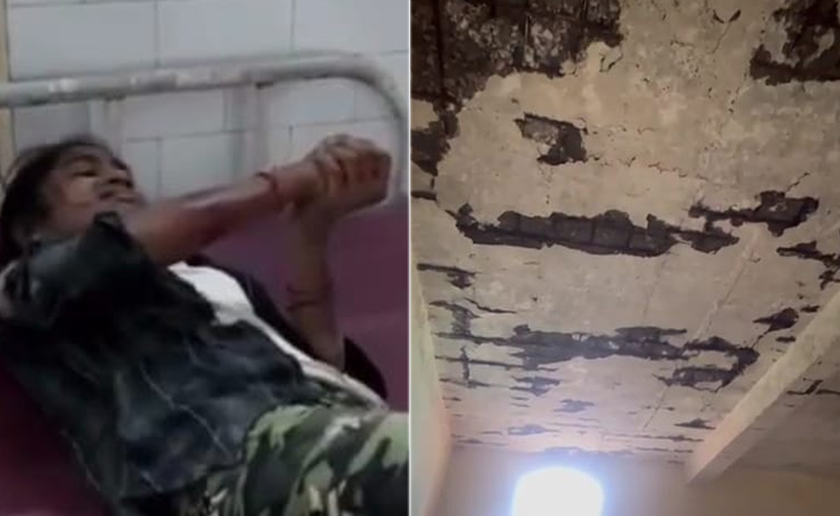 विदिशा : स्कूल की छत की सीलिंग गिरी, चार छात्राएं अस्पताल में भर्ती