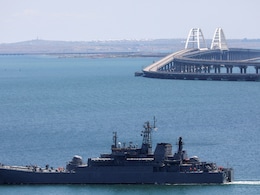 Drone Attack On Crimea Ammunition Depot Prompts Evacuation, Bridge Closure Drone Attack On Crimea Ammunition Depot Prompts Evacuation, Bridge Closure