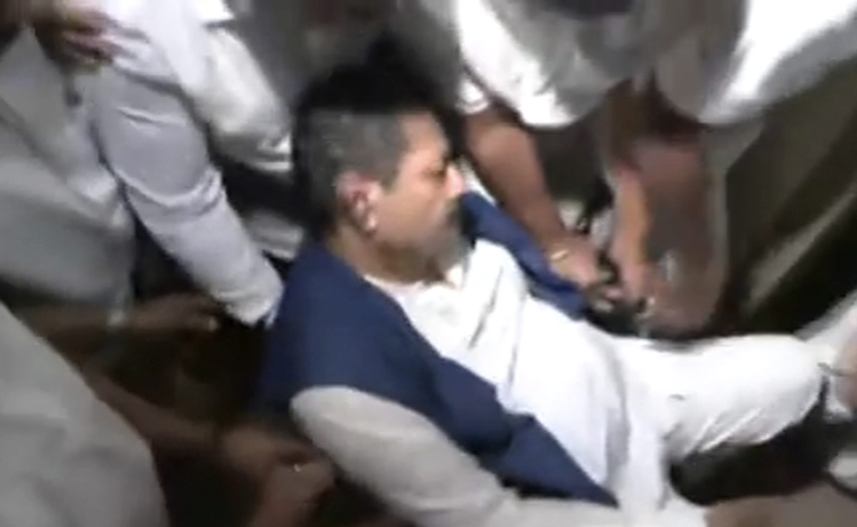 Watch: BJP MLA Rushed To Hospital Amid Protests In Karnataka Assembly