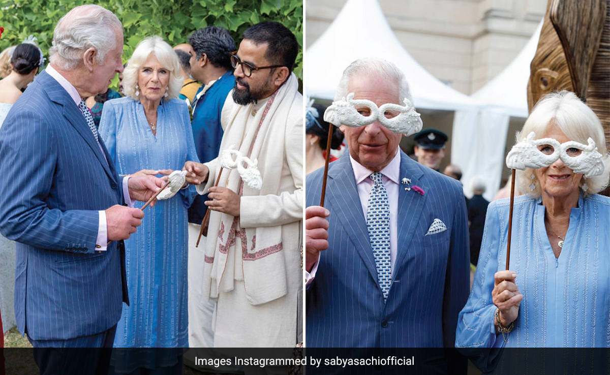 Sabyasachi's Shola Masks Were Fit For British Royalty King Charles III And Queen Camilla