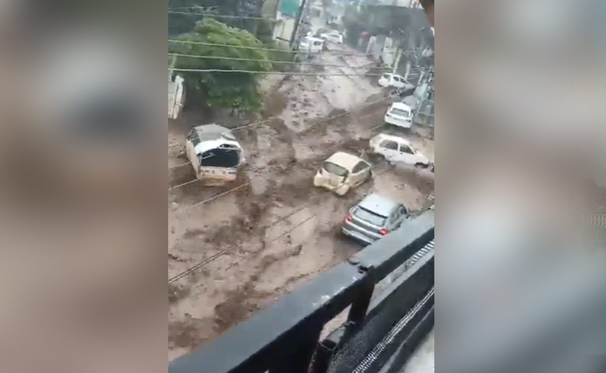 Video: Cars Swept Away In Raging Flood In Himachal Tourist Hotspot