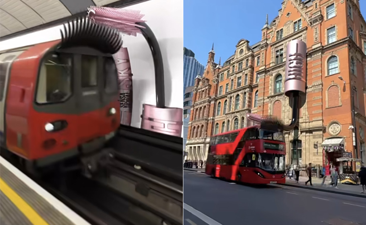Giant Fake Lashes On A Train? This Brand Took Sky-High To A New Level For Their Campaign