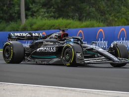 George Russell On Top After Sergio Perez Crash In Rain-Hit Hungary GP Session