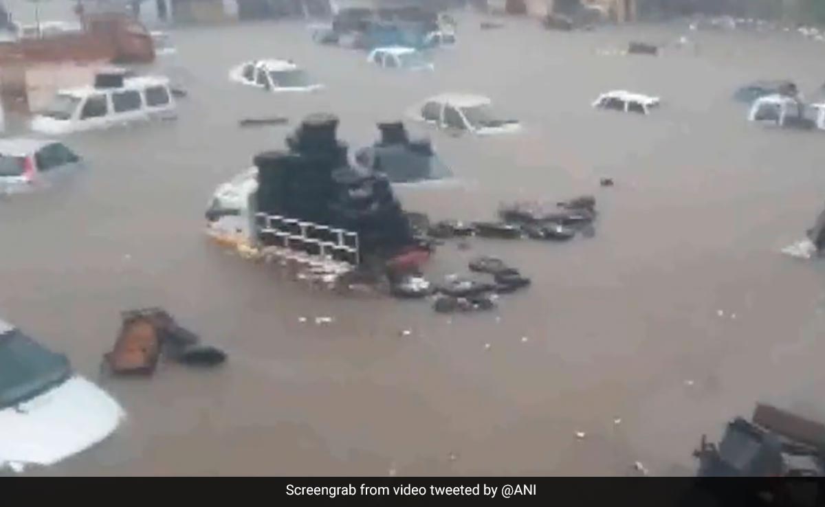Streets Flooded, Cars Submerged As Heavy Rain Batters Gujarat