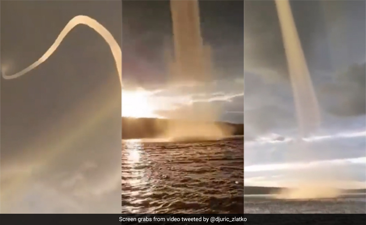 ''स्वर्ग' से जुड़ गई नदी' वॉटरस्पाउट का अद्भुत वीडियो वायरल, देखने वालों ने बताया सुंदर पर रहस्यमयी
