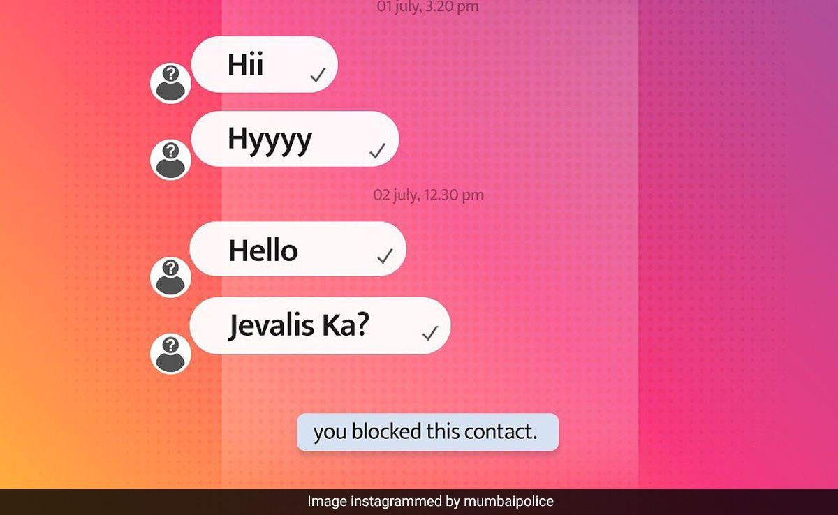 Mumbai Police's Message On Unwanted Advances Gets Thumbs Up From Internet