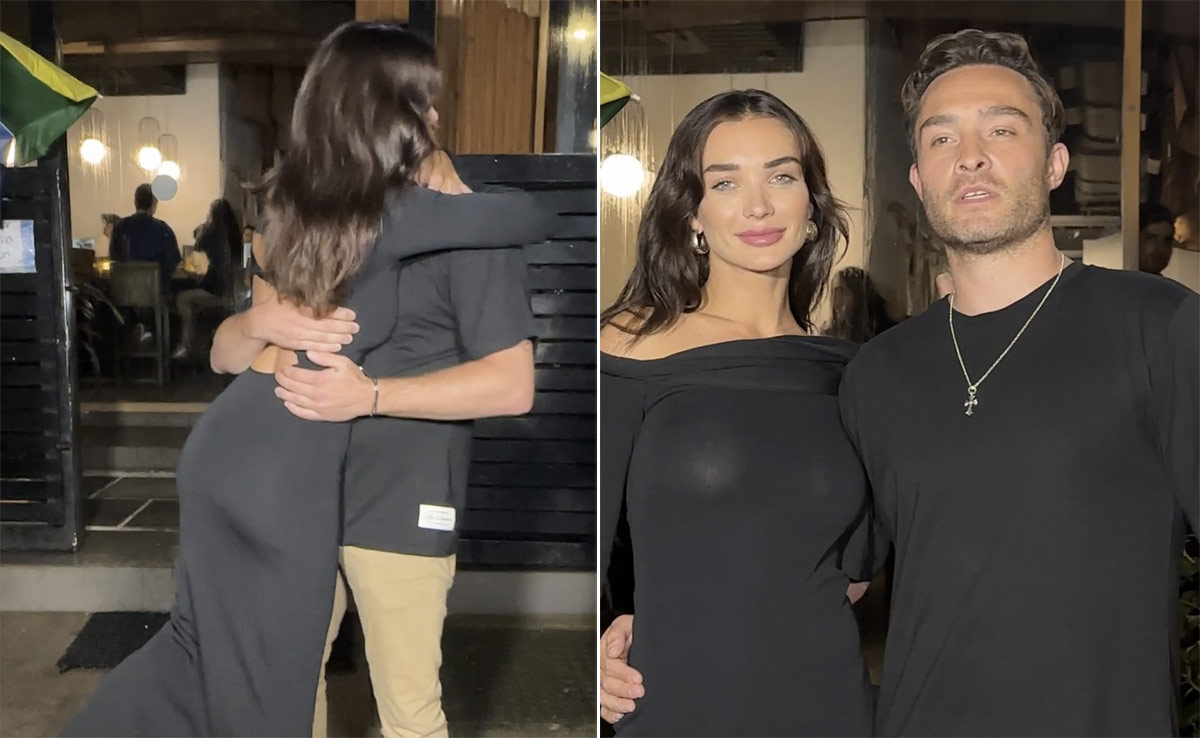 Mumbai Rains Stopped For Ed Westwick And Amy Jackson's Moments Of Date Night Bliss In Black