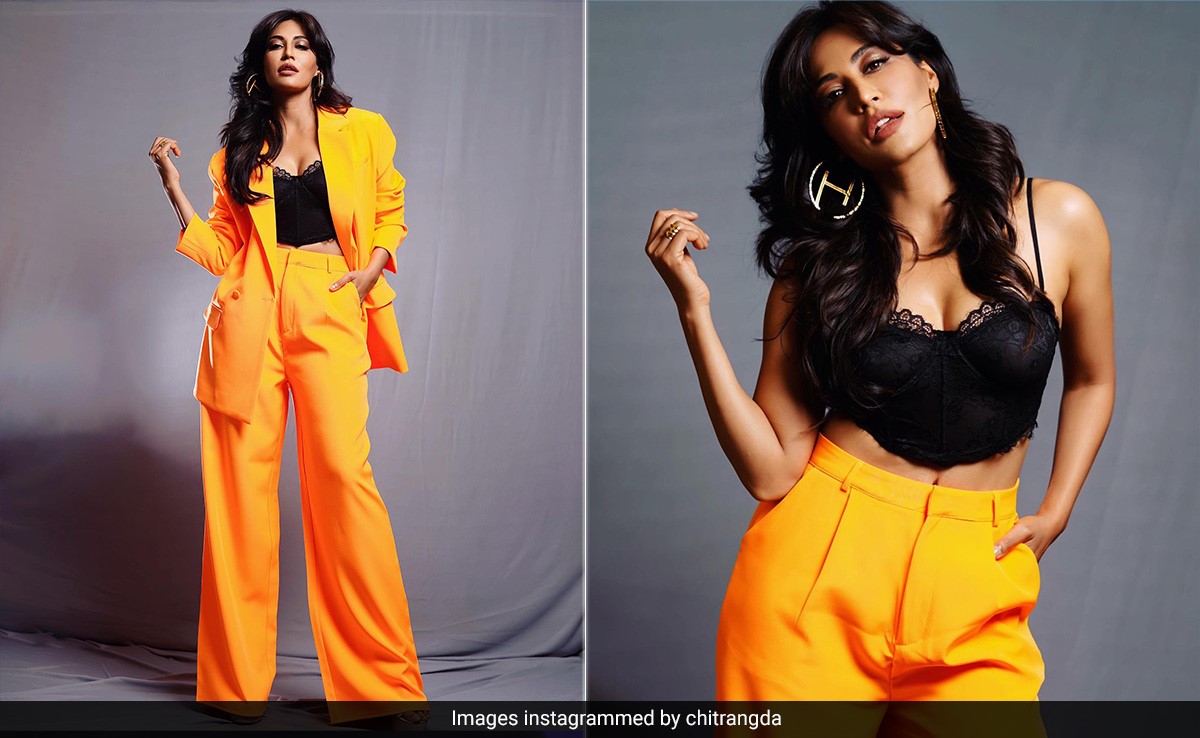 Chitrangda Singh In A Bright Orange Pantsuit Marks A Zingy Start To The Weekend