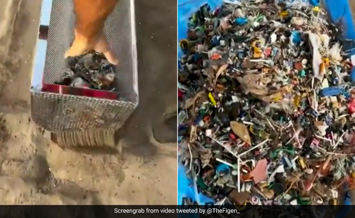 साफ सुथरा दिख रहा था Beach, शख्स ने जुगाड़ लगाकर निकाल दिया कचरे का ढेर, Video हैरान कर देगा