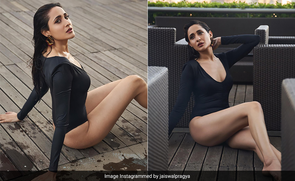 A Simple Black High Cut Bodysuit Is All That Pragya Jaiswal Needs To Make An Impact