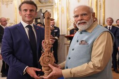 Sitar For Macron, Silk For His Wife: PM Modi's French Connection Gifts Sitar For Macron, Silk For His Wife: PM Modi's French Connection Gifts