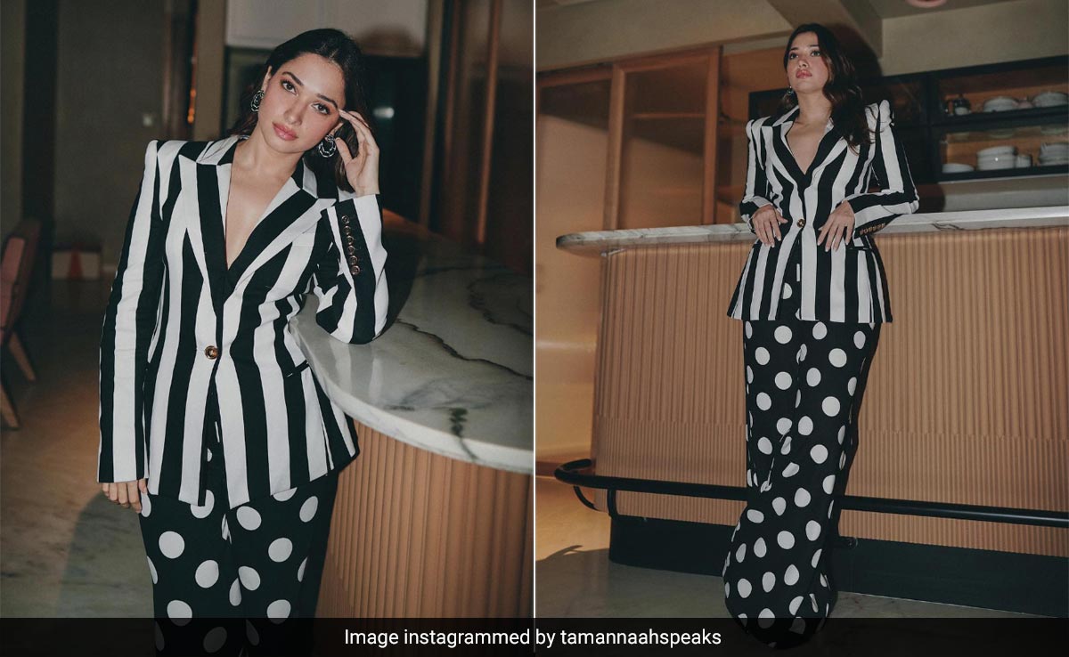 Tamannaah Bhatia's Mismatched Printed Pantsuit Is A Total Match For Us