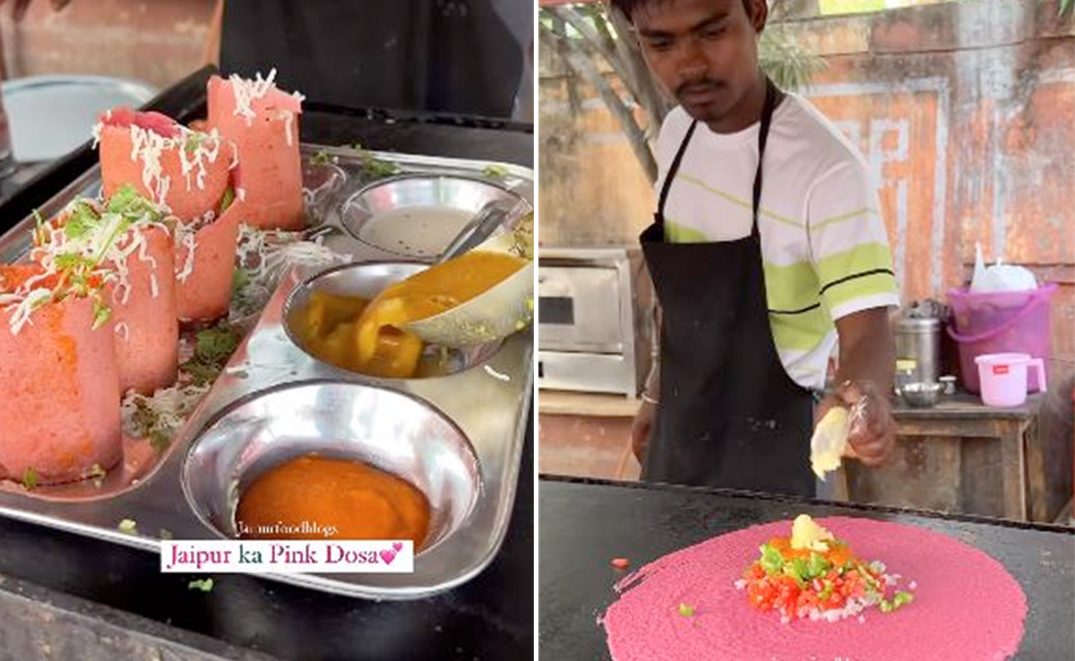 Viral Video: This Quirky Pink Dosa From Jaipur Has Got Us Intrigued