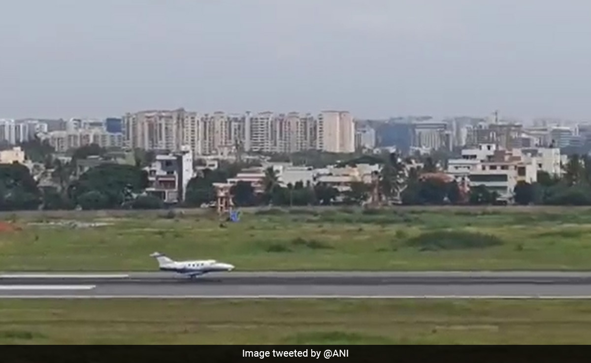 Video Shows Plane Nearly Toppling During Emergency Landing At Bengaluru Airport