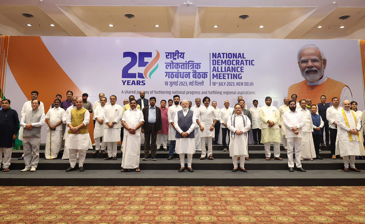 In Pics: Mega Meet Of 38 NDA Allies In Delhi Amid Opposition Huddle