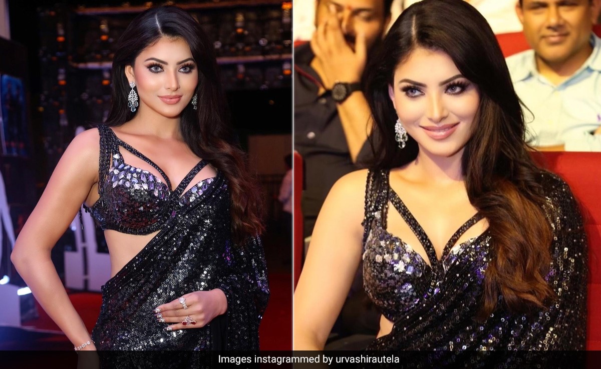 Urvashi Rautela In A Black <i>Saree</i> Can Make Matters More Glam Than Ever