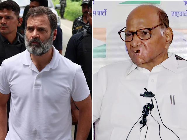 शरद पवार से मिलने के लिए राहुल गांधी पहुंचे