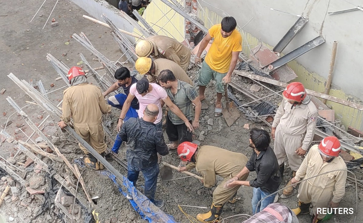 Two Rescued After Under-Construction Building Collapses In Delhi