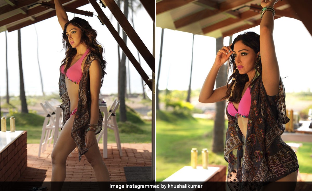 Khushalii Kumar Gets Her Pink On By The Beach In Her Swim Set For "Barbie Month"