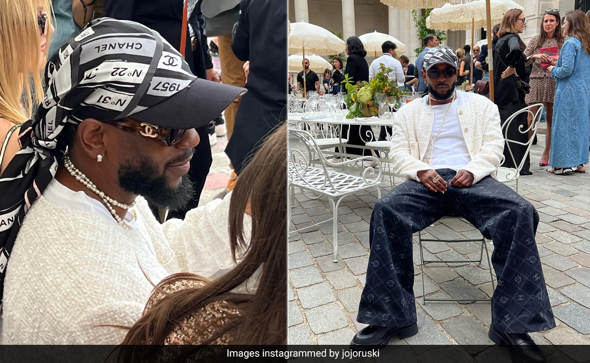 In A Tweed Jacket And Pearl Necklace, This Celebrity Rapper Borrowed His Chanel Look From The Ladies