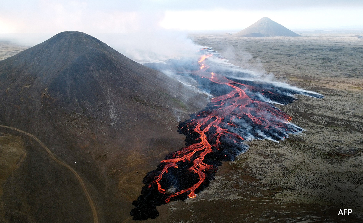 "Orange Like The Sun": Tourists Rush To Iceland's Latest Volcanic Eruption